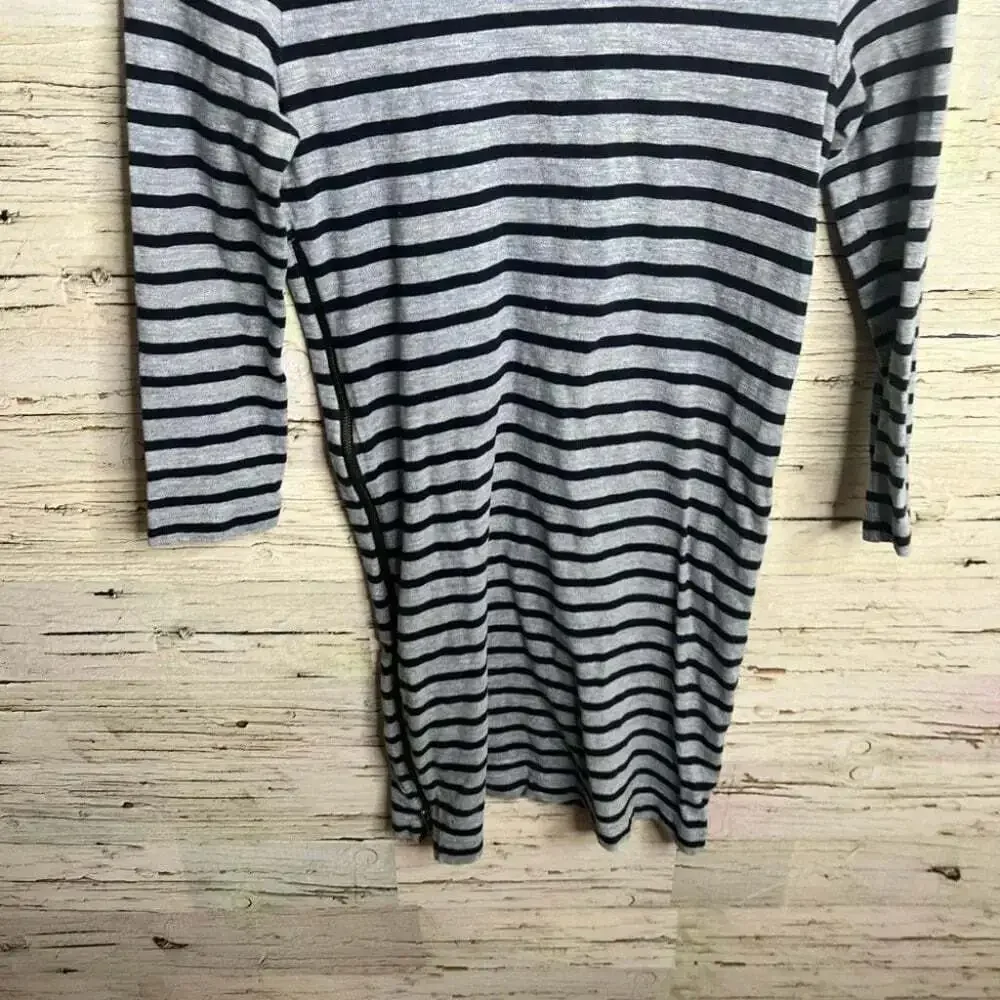 J crew blue  striped long sleeve dress size xs